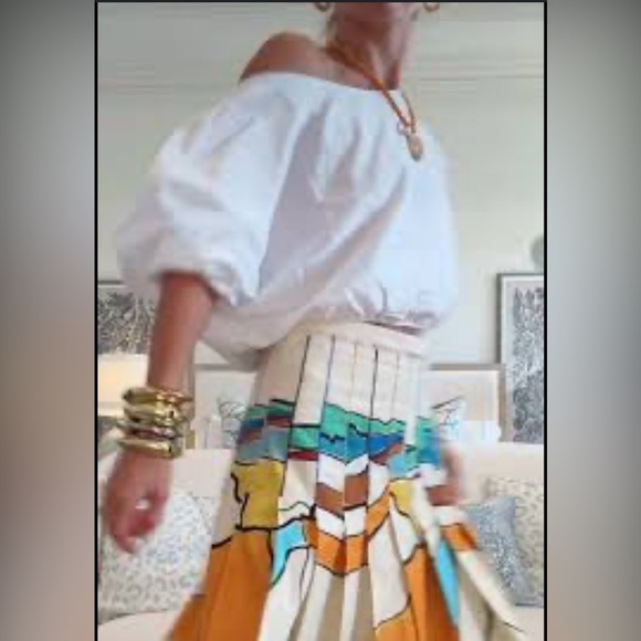 Zara pleated midi skirt multi colors - Picture 4 of 4